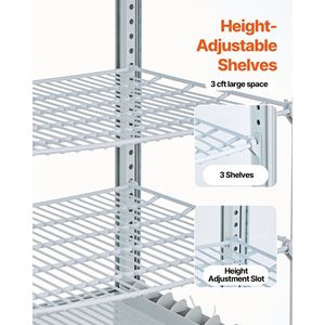 Vetrina Refrigerata da Banco per Pasticceria, 3 Livelli, 3 Cu.Ft./85L, con Illuminazione LED, Attrezzatura per Cucine Commerciali - Product Image 5