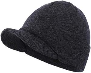 Gorro de Punto Personalizado con Visera Negra, Gorro de Invierno Unisex con Visera, Gorro de Acrílico Suave de Color Sólido, Venta al Por Mayor OEM - Product Image 6