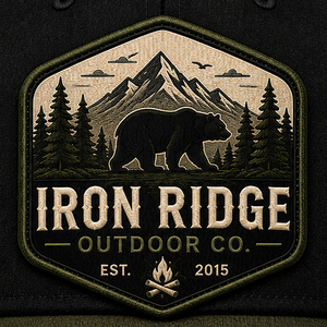 Iron Ridge Outdoor Co. Adjustable Cotton Baseball <b>Cap</b> with Embossed Patch Design for Adults Casual Wear - Product Image 4
