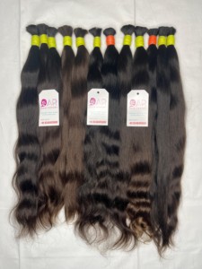 Extensiones de cabello de trama de piel preadherida Colección de mechones de cabello cosidos en tira de tela fina para aplicación de estilista - Product Image 6