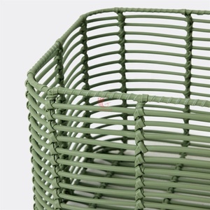 Cesta de Almacenamiento de Mimbre Sintético Verde Salvia, Organizador Tejido para Ordenar la Sala de Estar y Decorar el Hogar Viettimecraft - Product Image 2