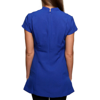 Tunique d'uniforme professionnelle à boutons-pression pour esthéticiennes, coiffeuses, massothérapeutes, personnel de spa et uniformes médicaux