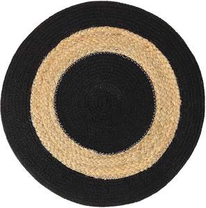 Meilleure Vente : Pouf en Jonc de Mer Tressé – Tabourets en Jonc de Mer Noir et Naturel, Faits Main au Vietnam pour Salon – Design Élégant - Product Image 3