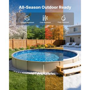 Telo di rivestimento ovale in vinile premium da 4,5 m per piscine con parete alta 1,68 m, facile da installare, con patch anti-perdita per piscine da 2 m - Product Image 4