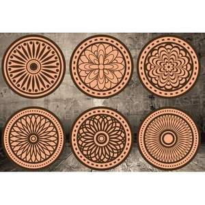 Posavasos Duraderos de MDF Grabados con Láser con Líneas Nítidas para Decoración del Hogar y Protección de Mesas, Artículo Promocional, Marca RR Enterprises - Product Image 4