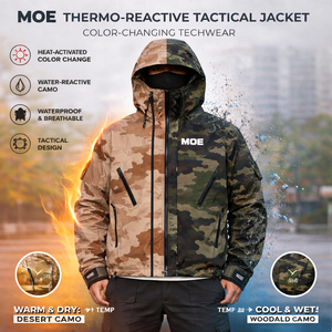 Chaqueta reflectante impermeable personalizada para hombre, chaqueta cortavientos reactiva al agua, chaqueta termocrómica que cambia de color, impermeable para hombre - Product Image 6