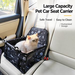 Large Capacity Pet Car Seat <b>Carrier</b> Adjustable Waterproof Oxford Booster Basket for <b>Cats</b> and Small Dogs Foldable Travel Bed - Product Image 1