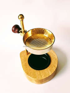 Nouveau design de chicha en forme de coquille martelée avec support en bois de santal, porte-encens religieux design, vente chaude, bakhoor fantaisie - Product Image 3