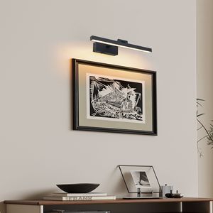 16-Inch Black Modern LED <b>Bathroom</b> Vanity <b>Light</b> Dimmable Sconce for Wall Lighting with <b>Over</b>-the-<b>Mirror</b> Design - Product Image 2