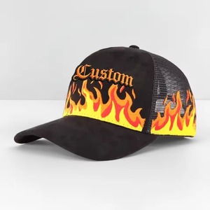 Custom Front Logo Printed Trucker Cap Hot Selling 5 Panel Mesh Back Trucker <b>Hat</b> Breathable - Product Image 1