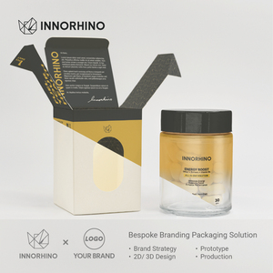 Custom Printed Tuck Top Auto Bottom Crash Lock Box for <b>Supplement</b> Retail Packaging with Die Cut Window | INNORHINO Design - Product Image 5