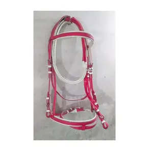 Bride de cheval en cuir bio thane rembourrée avec cuir de vache souple pour l'équitation intelligente, bride de cheval en biothène