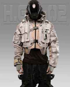 เสื้อแจ็คเก็ตเทคแวร์คุณภาพสูงแบบสั่งทำพิเศษ กันน้ำ สำหรับผู้ชาย สไตล์ทหาร มีกระเป๋าหลายช่อง เสื้อกันลมแนวไซเบอร์พังก์ สตรีทแวร์ เสื้อโค้ทฟังก์ชันแนลสำหรับคนเมือง - Product Image 5