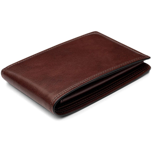 RAHRAJ ENTERPRISES Cartera Bifold de Cuero Rojo para Hombre, Tarjetero Delgado, Estuche para Pasaporte de Viaje, Modelo Re-mw-007, 500 Piezas - Product Image 2