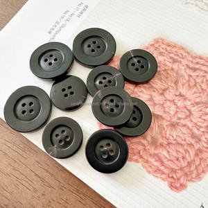 100 Pcs High Quality Organic Buffalo Horn Buttons Four-Hole Suit <b>Shirt</b> Coat Buttons Natural Color <b>Polished</b> 20MM Animal Logo - Product Image 3