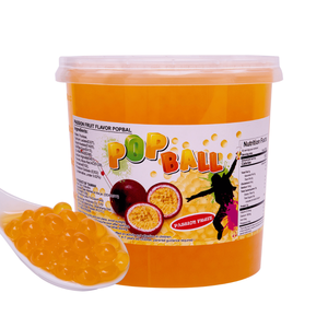 น้ำผลไม้ไข่มุกป๊อปปิ้งรสเสาวรส 3.2 กก. บรรจุขวดสีส้ม สำหรับทำชานมไข่มุกแบบป๊อปปิ้งทันที  วัตถุดิบสำหรับทำชานมไข่มุกแบบป๊อปปิ้ง  รับผลิตแบบ OEM/ODM ได้รับการรับรองฮาลาล/ฮาลาป - Product Image 1