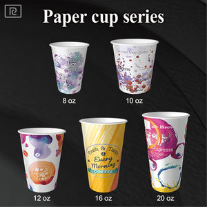 16oz de pared simple de primera calidad PE recubierto de papel personalizado impreso vasos desechables - Product Image 4