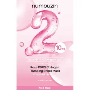 Pour Numbuzin n ° 2 Rose PDRN masque de feuille repulpante de collagène masque facial fonctionnel de bonne qualité paquet de 10P - Product Image 1