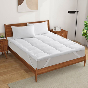Surmatelas matelassé en polyester blanc uni, lavable, toutes saisons, pour usage domestique, tapis pliable - Product Image 5