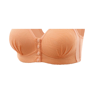 Sujetador deportivo de encaje con cierre frontal cruzado para mujer, talla grande, con hebilla lateral ajustable, sin aros, cómodo. - Product Image 3