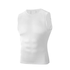 Débardeur en tricot sans manches pour homme, col rond, blanc uni, coupe ajustée, style décontracté - Product Image 1