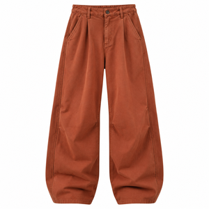 Pantalon de jogging pour homme, pantalon décontracté, lavé, de haute qualité, léger, 100% coton, toile écologique, broderie, jambe large - Product Image 3