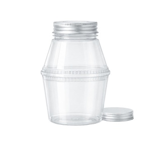 Vietnam Manufacturer's 500ml PET Cylinder Plastic Banana <b>Bottle</b> Aluminum Cap <b>Straw</b> Hole HT500-33 Model Food Beverage Packaging - Product Image 5