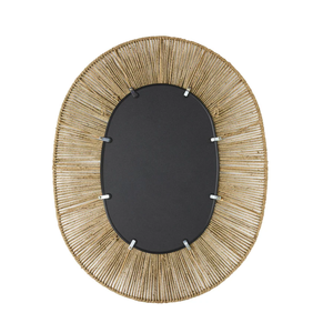 Vietnamese Design Seagrass Oval Wall <b>Mirror</b> Woven <b>Mirrors</b> Decor Wall Living Room Kitchen Bedroom Entryway - Product Image 2