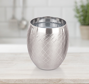 Verre à eau en acier inoxydable de qualité supérieure, gobelet métallique robuste pour la maison et la restauration, finition traditionnelle Laser-Line - Product Image 5