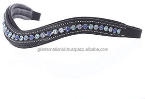 Banda de cejas de diseñador hecha a mano personalizada de cuero genuino de alta calidad para brida a precio de fábrica al por mayor pedido al por mayor OEM aceptado - Product Image 3