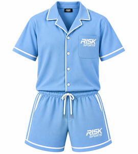 Conjunto de Pijama de Satén para Mujer, Bonito y Elegante, de Dos Piezas, Manga Corta, con Ribete en Contraste, Botones, Talla Única, Top y Pantalones Cortos - Product Image 5
