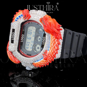 Reloj de Pulsera Deportivo de Lujo Personalizado con Diamantes de Moissanita Estilo HipHop Dragón para Unisex, Modelo Iced Out, ¡Precio de Fábrica! - Product Image 2