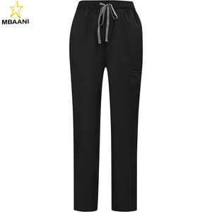 2 Pcs <b>Scrubs</b> <b>Sets</b> for Women Stretch Wide Leg Pants & V-Neck Short Sleeve Tops Plus Size Medical <b>Scrub</b> <b>Sets</b> - Product Image 2