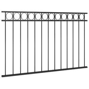 Panel de Cerca de Acero Negro de 5.6 pies x 2.6 pies para Cercas y Portones Exteriores - Product Image 2