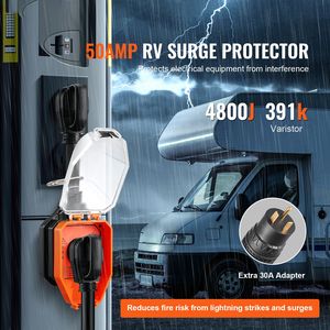 Protezione da Sovratensione per Camper 50 Amp 4800 Joule, Monitor di Tensione, Analizzatore di Circuito, Protezione Elettrica per Sistemi RV - Product Image 2