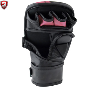ถุงมือ MMA หนัง PU คุณภาพสูง แบบเปิดนิ้ว ดีไซน์ติดตีนตุ๊กแก ปรับสายรัดข้อมือได้ สำหรับศิลปะการต่อสู้ มวย - Product Image 3