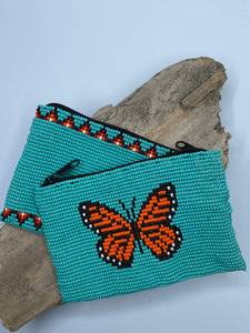 Sac à monnaie perlé léger et réglable Monarch Butterfly pour un usage quotidien en voyage - Product Image 2