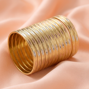 Brazalete de Diseño Geométrico Étnico Chapado en Oro de Tres Tonos de Alta Calidad ORO-Z para Mujer, Accesorio de Joyería de Moda para Bodas - Product Image 4