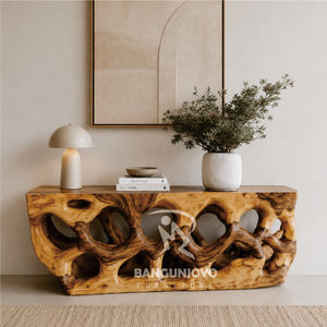 Solid Wood <b>Console</b> <b>Table</b> Handmade Modern Minimalist Design Entryway Living Room Furniture - Product Image 2
