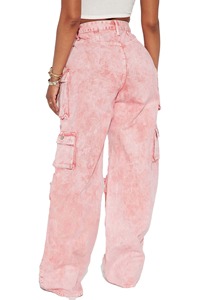 Pantalones vaqueros de cintura alta clásicos con bolsillos y pierna ancha para mujer, jeans transpirables de tela de buena calidad para mujer - Product Image 2
