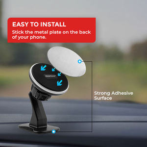 Support magnétique pour téléphone de voiture Roadpower (RP-MH-524-BK) à fixation sur tableau de bord 360° °   Rotation et aimant ultra-résistant pour tableau de bord - Product Image 2