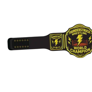 Ceinture de champion du monde de lutte Thunderstruck personnalisée avec un design d'éclairs audacieux pour les fans et les collectionneurs - Product Image 3