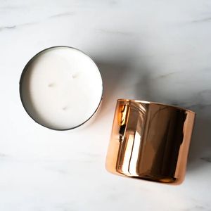 Luxury Metal Candle Wax Jar Container For Handmade Wax Candles With Modern Design And Long Lasting Use - Product Image 1