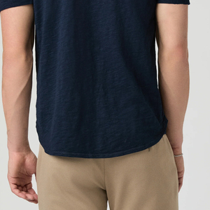 Men Solid Color Tee Shirt With Short Sleeves / Turn <b>Down</b> Collar OEM Service Designing High Quality Stitching Casual Outdoor Wear - Product Image 6