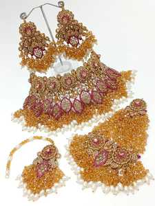 Collar de Zirconia Chapado en Oro de Lujo, Conjuntos de Joyería de Moda, Joyería Artificial para Novia, Regalo de Fiesta para Mujer, Colección - Product Image 6