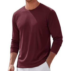 T-shirt à manches longues 100 % coton pour homme, personnalisable avec logo, vêtements unisexes, vente en gros - Product Image 3