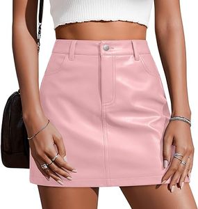 Minifalda de Cuero Personalizable para Mujer, Cintura Alta, Elástica, Ajustada, para Fiesta, Falda de Cuero PU, Fabricación OEM ODM - Product Image 1