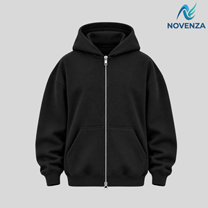 เสื้อฮู้ดซิปคู่สำหรับผู้หญิง สไตล์ลำลอง ซิปยาว ผ้าฝ้าย 100% ไม่หดตัว สีสันตามสั่ง แฟชั่นสตรีท โดย Novenza - Product Image 3