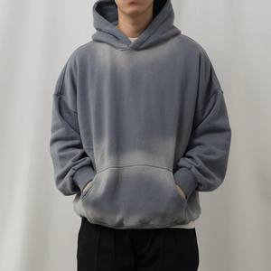 Sweat-shirts pour hommes personnalisés brodés effet soleil délavé, best-seller, poids lourd, à prix abordable - Product Image 1