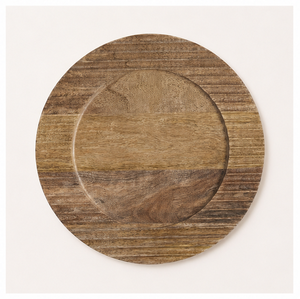 Handcrafted Eco-Friendly Mango Wood Charger <b>Plates</b> Natural Round Wooden Serving Dishes for Luxury Wedding Table <b>Decor</b> - Product Image 1